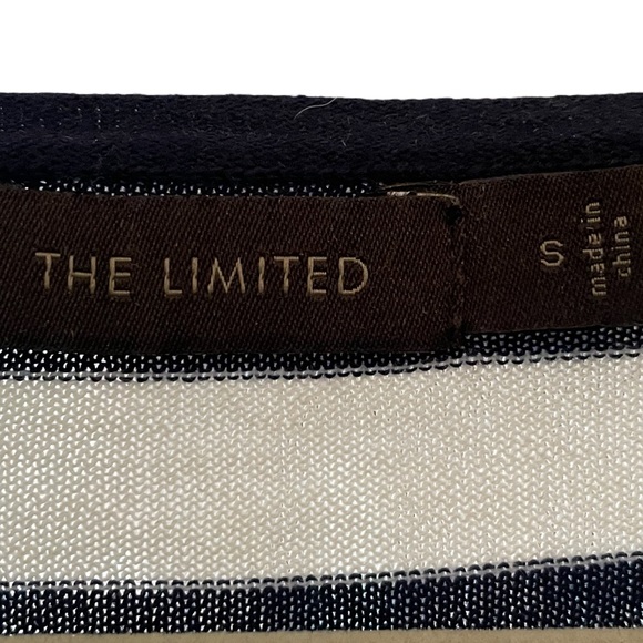 The Limited Navy & White Striped w/ Sequins Cardigan - Picture 7 of 9